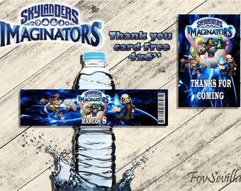 Tag water bottle skylanders, birthday tags skylanders, party skylanders, party skylanders, birthday skylanders, skylanders,