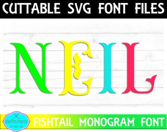 Download Fishtail font svg | Etsy