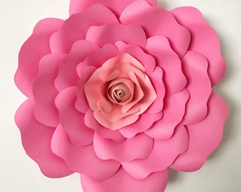 SVG Paper Flower Template DIGITAL Version with Base Original