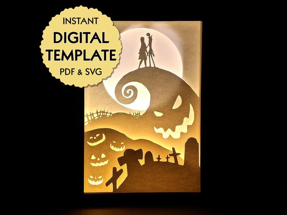 Download Template Nightmare Before Christmas Paper Cut File ...