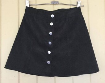 High waisted corduroy skirt