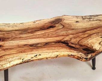 Book matched spalted pecan cofree table