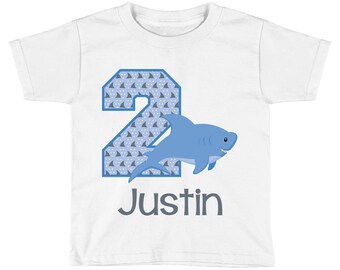 Shark Birthday Shirt - Under the Sea Animals Birthday Shirt - 2nd Birthday Shirt - Second Birthday Shirt 2 - Boys Shark Birthday Party