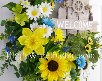 Greenery Wreaths Spring Wreaths for Font Door Decorations Summer Door Wreaths Summer Wreaths for Front Door Wreaths Year Round Wreaths
