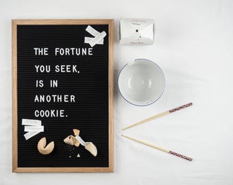Vintage Retro Oak and Felt Letterboard (12x18) Low flat rate shipping!