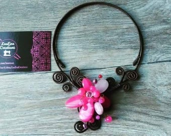 Stretchy flower Flowers Fashion necklace