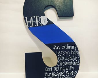 Hero-Thin Blue Line *custom listing*