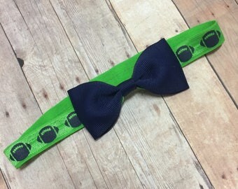 Seahawks Bow with headband, Seahawks, baby