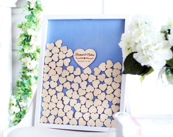 Guest Book Wedding Guest book Alternative Wood Custom Guest Book Wedding Drop box Guest Book ideas unique Wedding Guestbook Book Heart