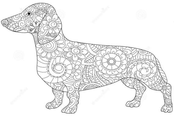 Download Mandala Dachshund SVG from SouthernMomVinylShop on Etsy Studio