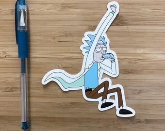 Drunk Rick Vinyl Sticker, Rick and Morty Gift, Pickle Rick, Cartoon network, Vinyl Decals, Notebook Stickers, South Park, Funny Stickers