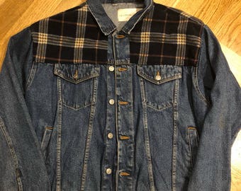 Sleeveless patchwork jeans jacket