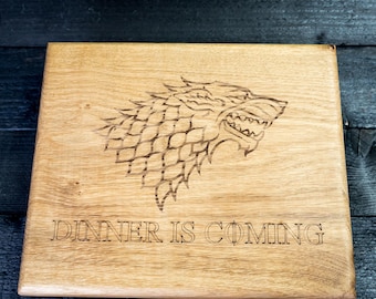 Game of Thrones Chopping Board, Dinner is Coming board, GOT chopping board, Game of Thrones gift, Dinner Time gift, GOT gift ideas, GOT gift