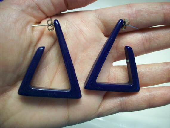 Vintage Triangle Earrings at Etsy