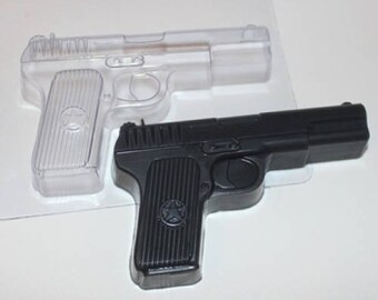 Gun plastic mold, plastic soap mold, soap mold, pistol mold soap, handgun soap mold, gun soap, pistol soap
