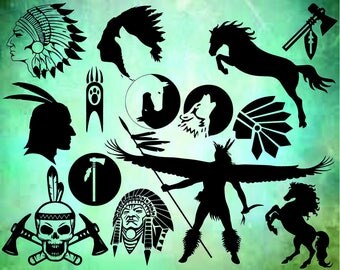 Native American - Cutting Files and Clipart Svg Png Eps Dxf Jpg Digital Graphic Design Instant Download Commercial Use