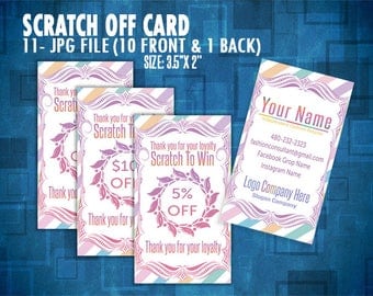Scratch Off Card, Scratch to Win, Prize Cards, Direct Sales Inspired, Personalized, Digital card