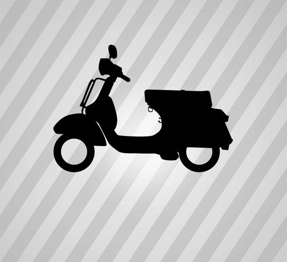 Download Vespa Silhouette Motorcycle Svg Dxf Eps Silhouette Rld