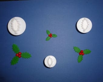 Cutter ejectors 3: Holly - leaves 3 different sizes