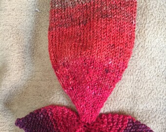 Handmade knitted Elf on the Shelf mermaid tail