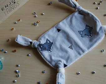 Flat soft jersey and fleece blanket