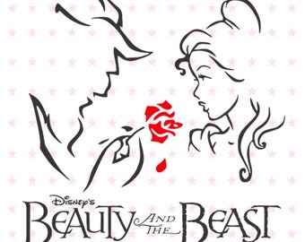 Beauty and the Beast Svg, Princess Belle Svg, Disney SVG File, Disney svg, Beauty and the Beast Vector, Beauty and the Beast Silhoutte