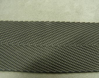 Grey cotton webbing strap 4 cm
