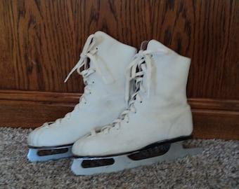 Vintage Child's Leather Ice Skates