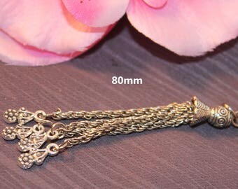 Silver pendant charm 4 chains 80mm model 1