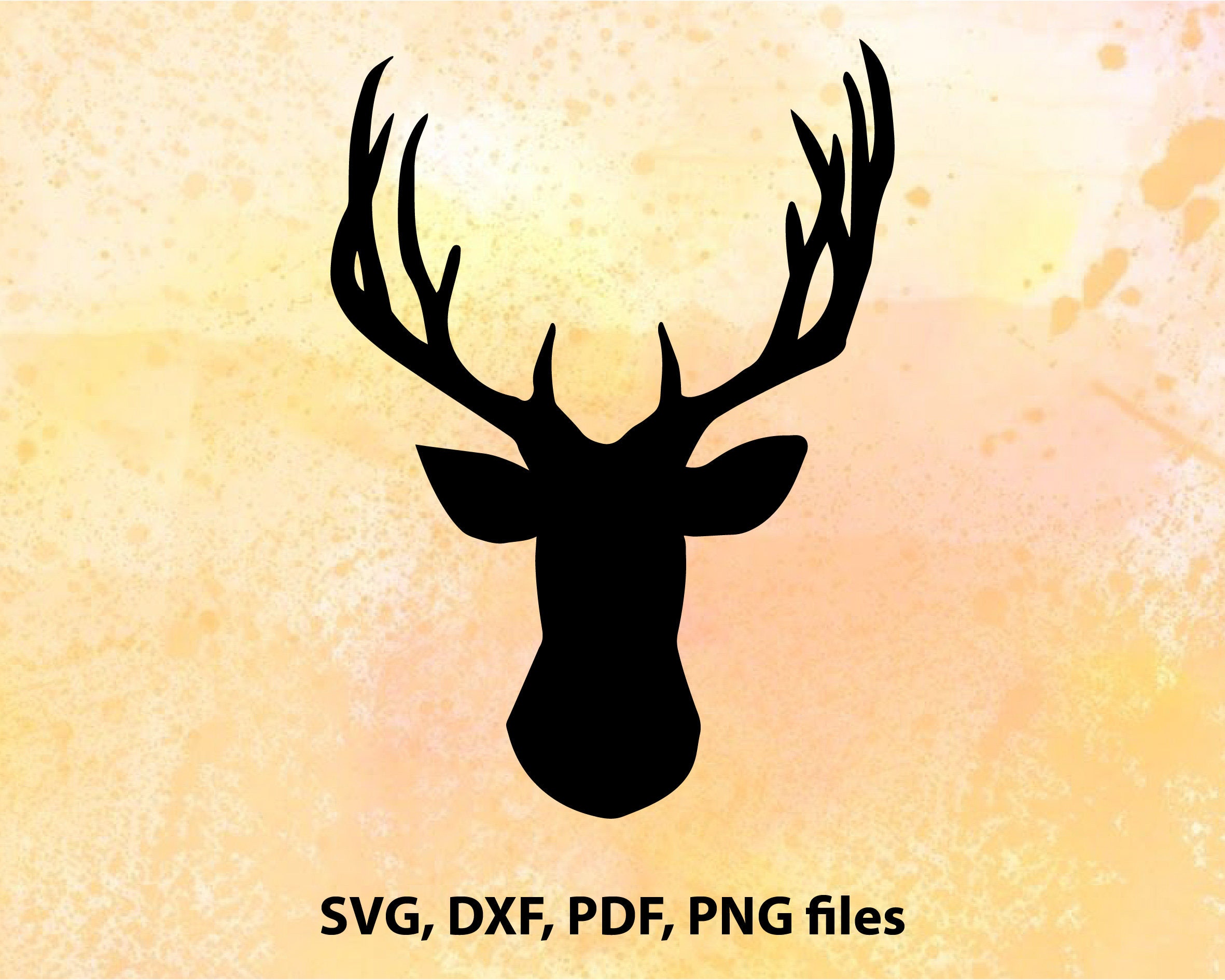 Download Deer svg Deer head dxf Deer clipart Deer head silhouette