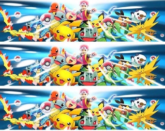 Pokemon Cake topper strips