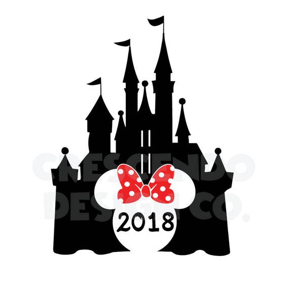Download Disney Castle Minnie 2018 SVG Eps Pdf Png Dxf Iron-On