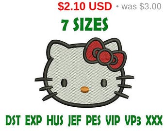 SALE 30% Hello Kitty embroidery design - Instant Download machine embroidery pattern