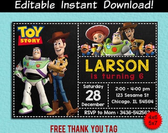toy story invitation template free download