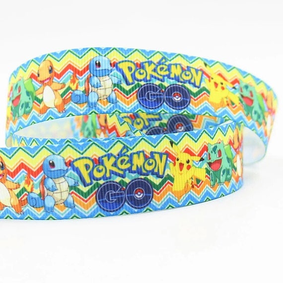 21 Ribbon grosgrain 22 mm sold by 50 CM Pokemon ribbon