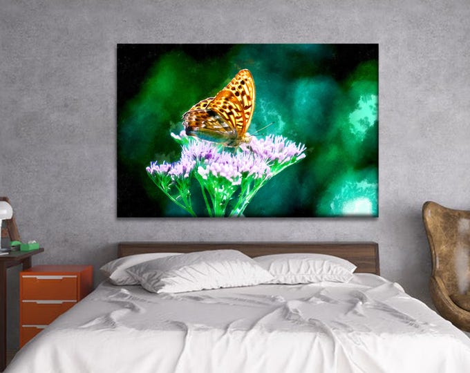 Butterfly canvas print, Сute canvas, Art Butterfly, Canvas, Interior decor, Room decor, Gift for her, Large Art painting, Gift