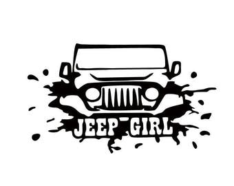 Jeep girl decals | Etsy