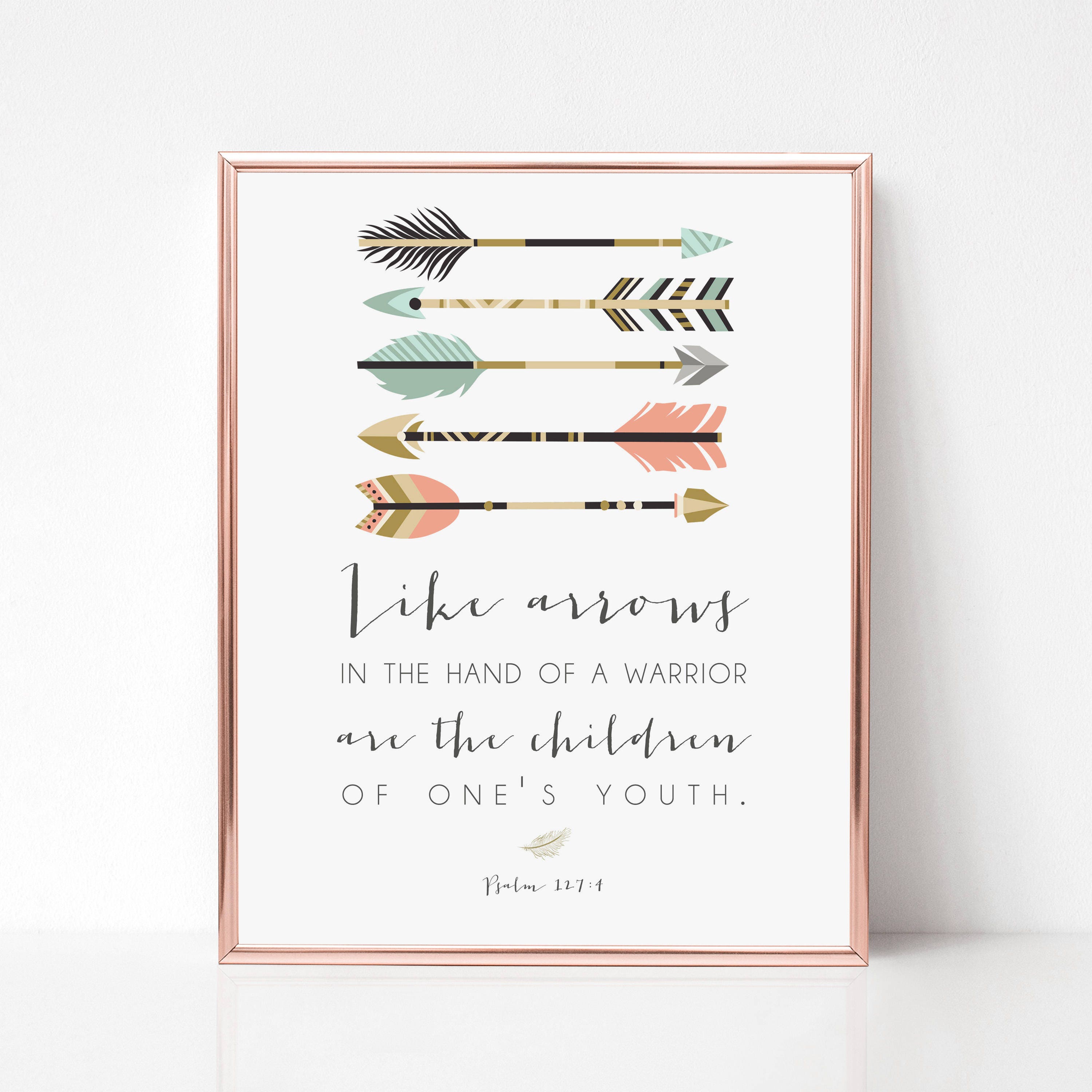 Bible Verse Scripture Print Like Arrows In The Hand Of A