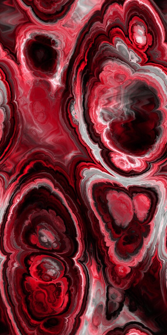 Red Burgandy Pink Artist Handmade Gorgeous Apparel Knit Fabric Fiber Art Mixed Media Lightening Storm