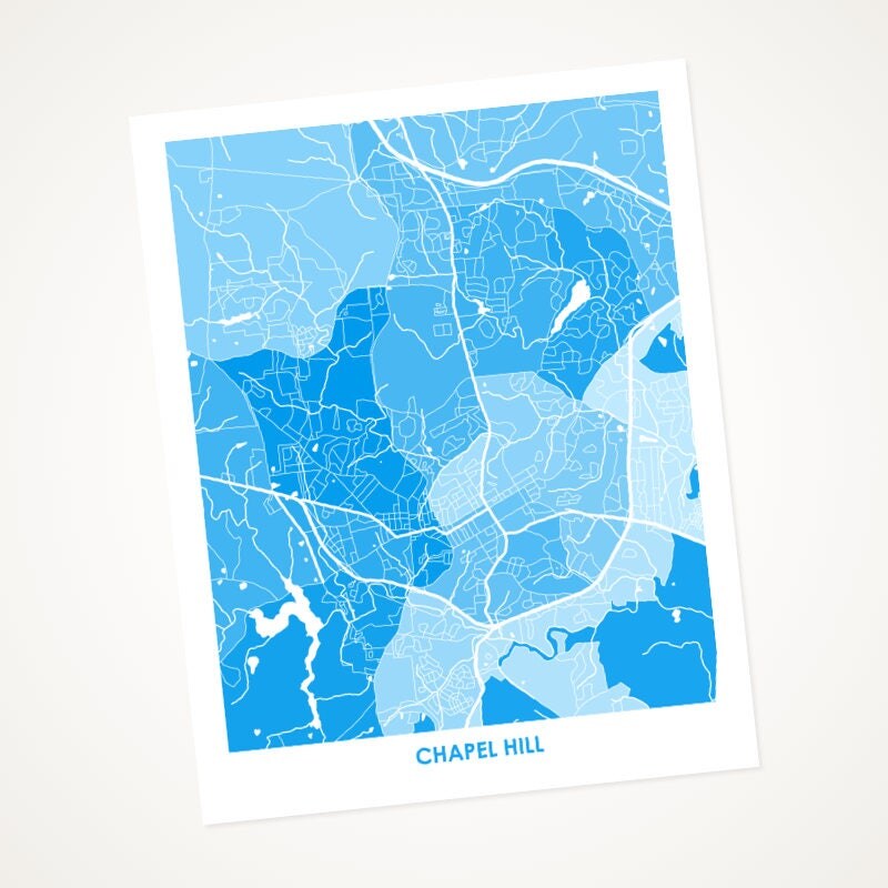 Chapel Hill Map Print. Choose the colors and size. Perfect
