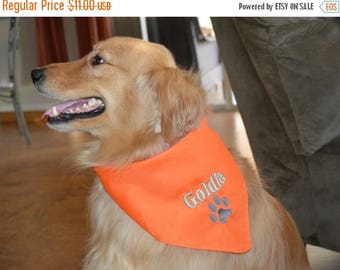 ON SALE Personalized Dog Bandana with Paw Print - Custom Colors