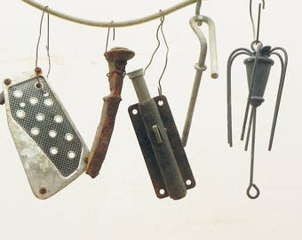 5 salvaged found objects for your assemblage Steampunk project