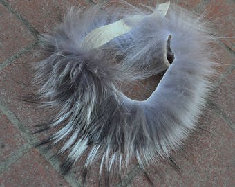 Real Beautiful Strip of Timber Wolf Fur - 15 inches