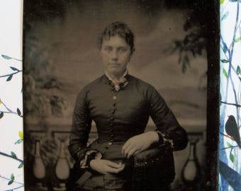 Tintype ~ Demure Lady Frozen in Time