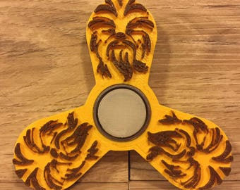 Chewbacca Glow In The Dark 3D Printed Fidget Spinner 3 Wing Spinner