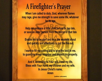 Firefighter Prayer | Etsy