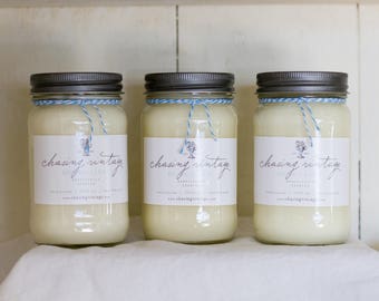 Hand Poured Soy Candles, Lead Free, Gardenia Candle, Mango Papaya Candle, Peaches and Peonies, 16 oz