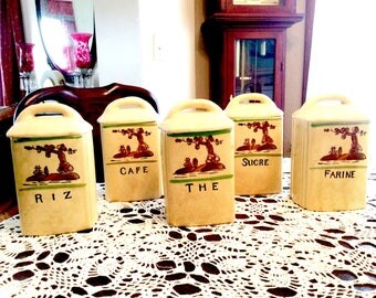 Vintage French Canisters