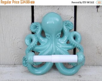 ON SALE Octopus~Toilet Paper Holder~Octopus Toilet Paper Holder~Octopus Decor~Beach~Nautical