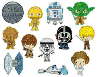 STAR Wars Superhero - Machine Applique Embroidery - Patterns - Instant Digital Download